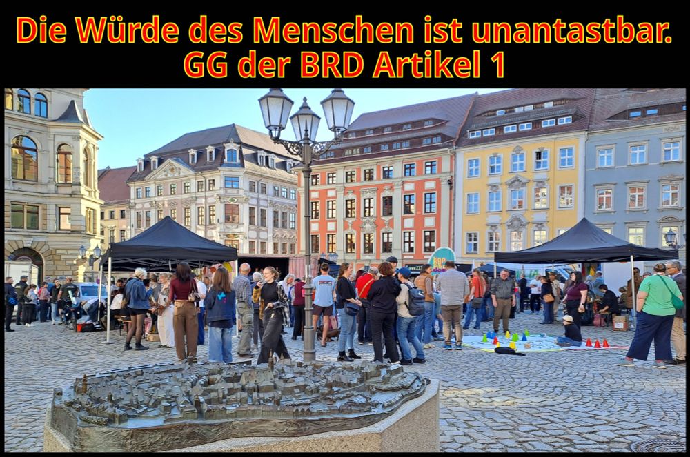 Bautzen - Hauptmarkt - HappyMonday - WJESOŁA PÓNDŹELA - Demokratie-Veranstaltung - Aufnahme - 28.04.2025