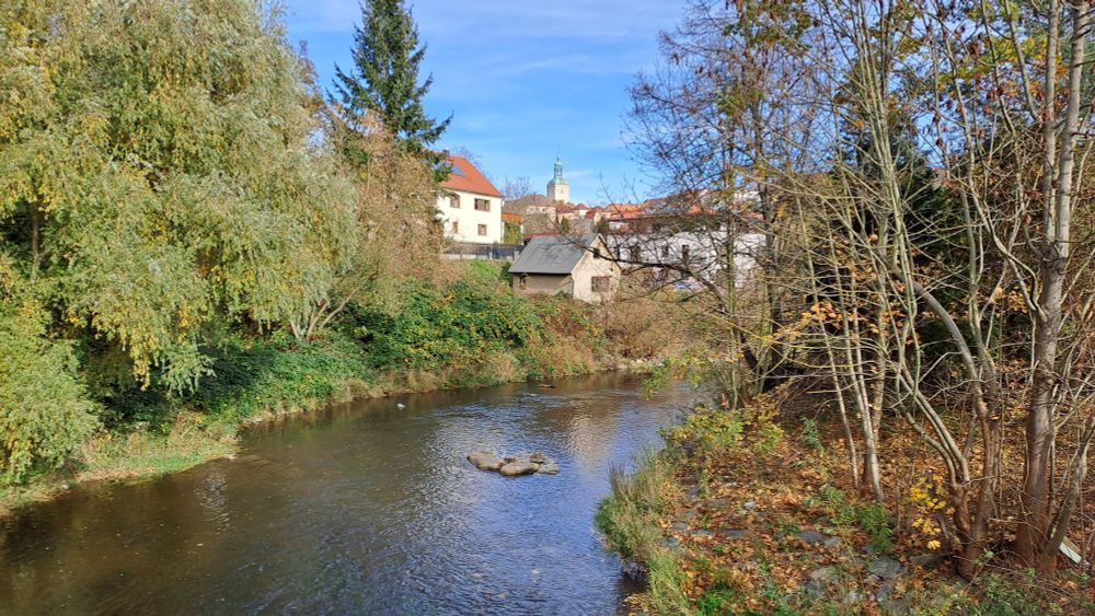 Bautzen - Blick von der Heilige Geist Brücke in Richtung Lauenturm - Aufnahme - 31.10.2025