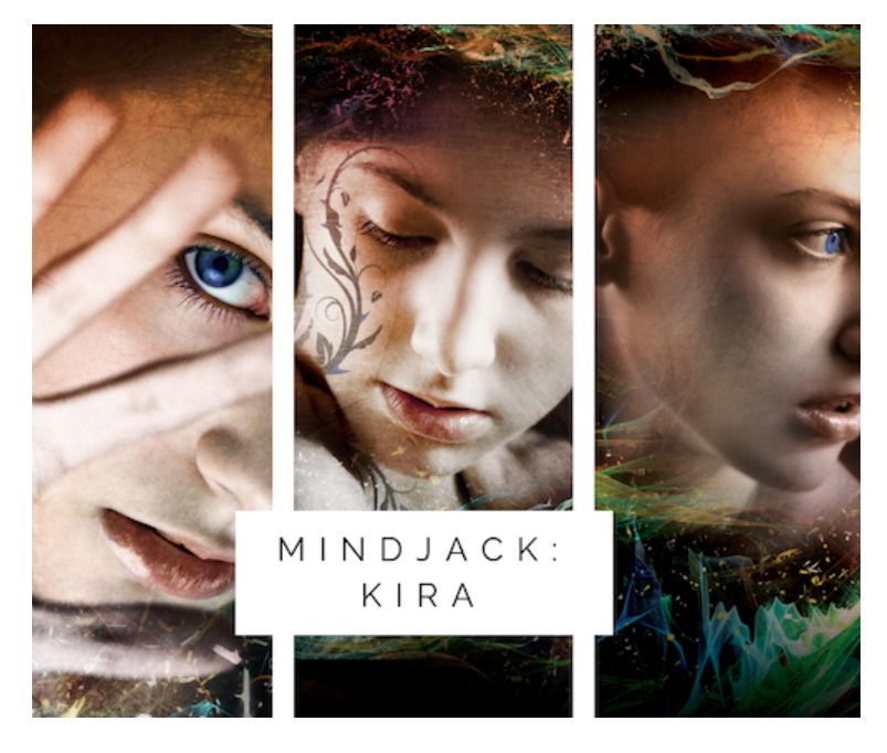 tri panel images of young woman "Mindjack Kira"
