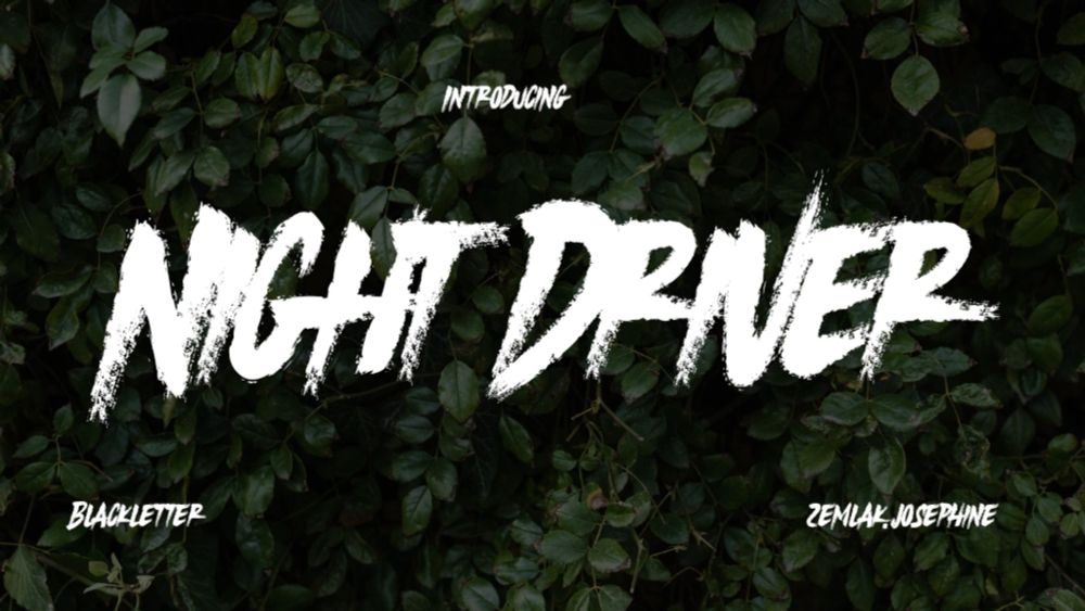 Night Driver | Font Free Downloads