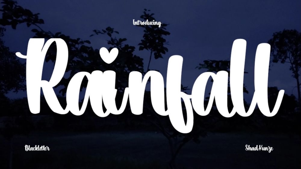 Rainfall | Font Free Downloads