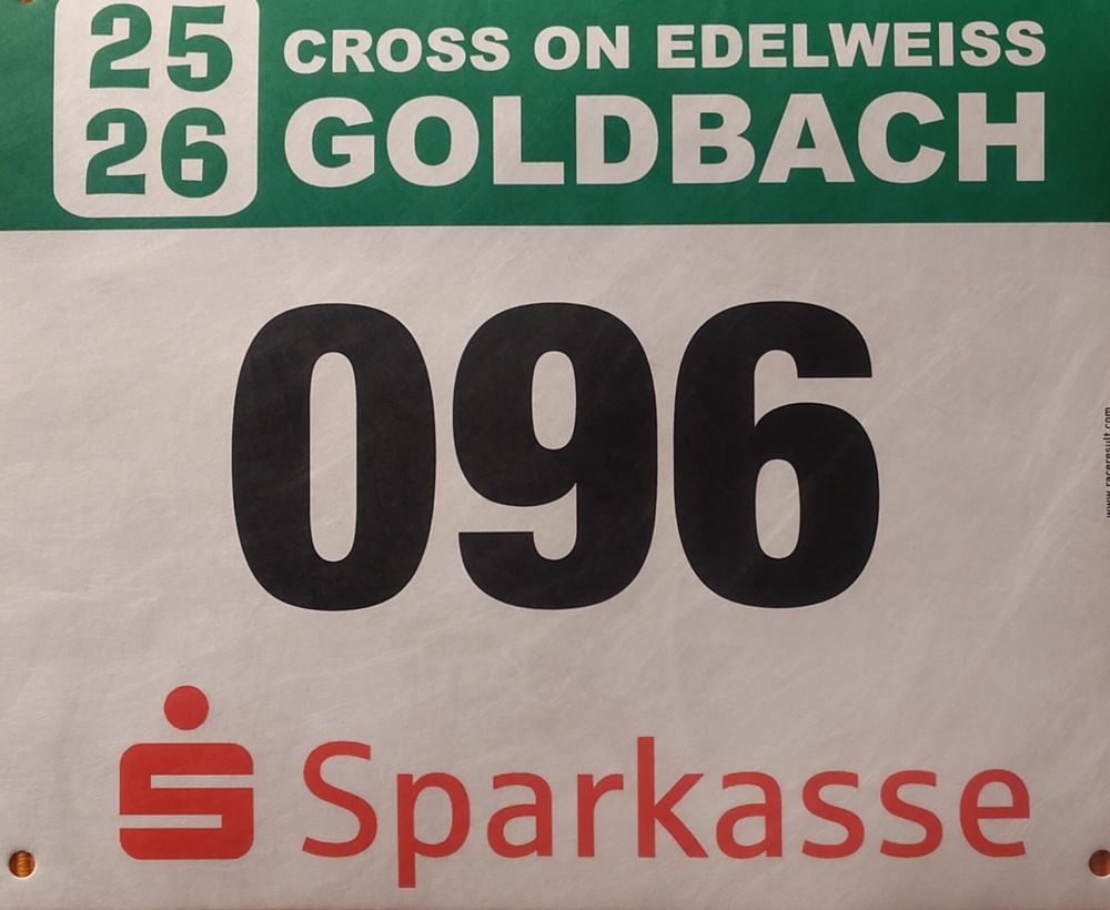 Startnummer 096 für Wintercross Goldbach 