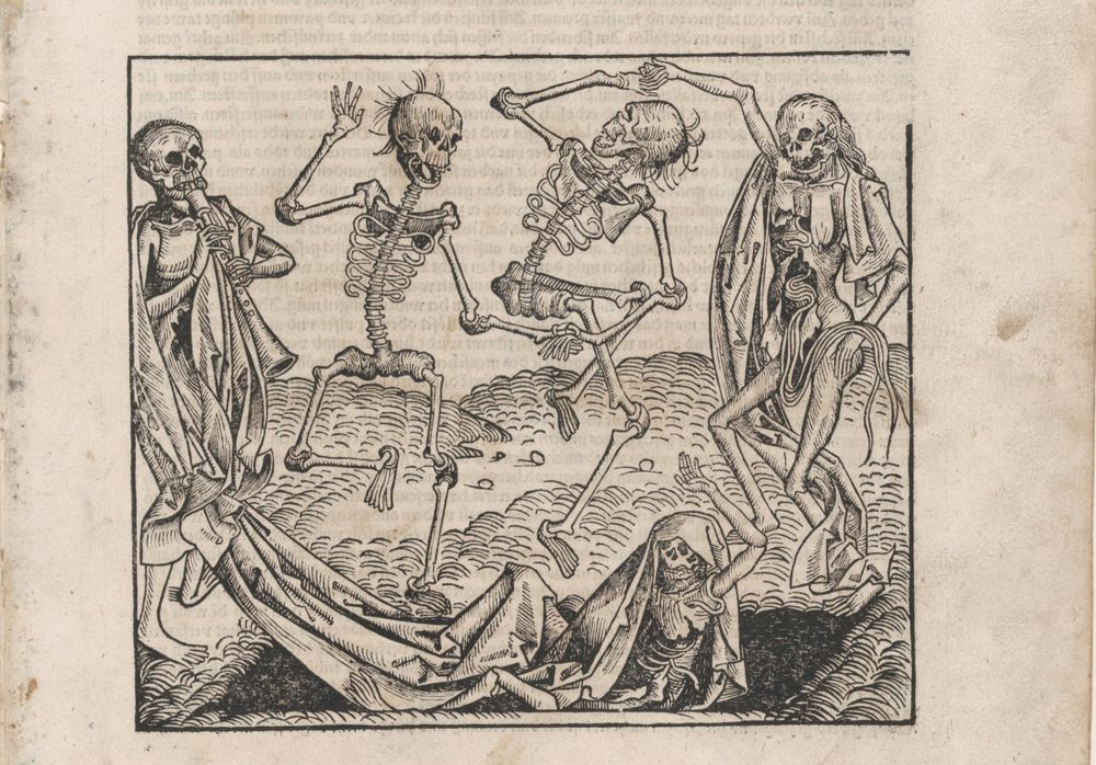 Michael Wolgemut (1493) - Danse macabre extrait des chroniques de Nuremberg