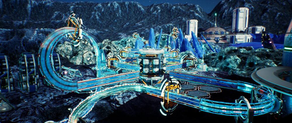 View of the criss-cross jumps on Genesis: Neumann's Outpost.