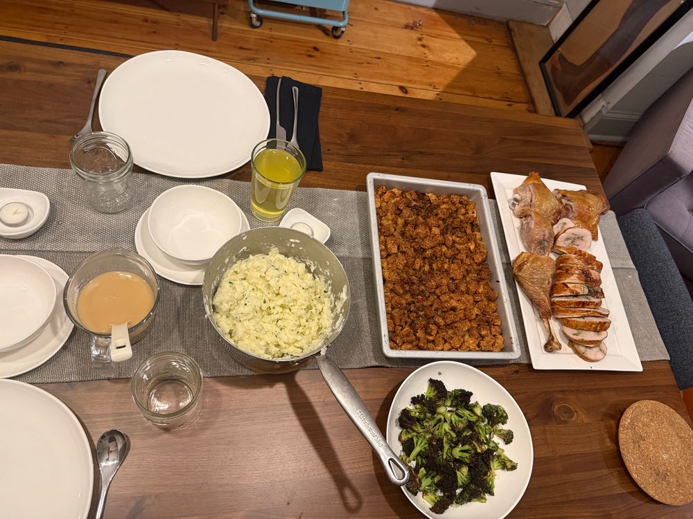 A fully Thanksgiving spread