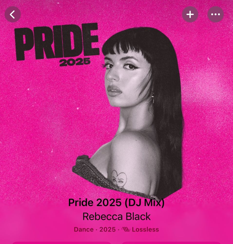 Artwork for the Pride 2025 DJ Mix by Rebecca Black