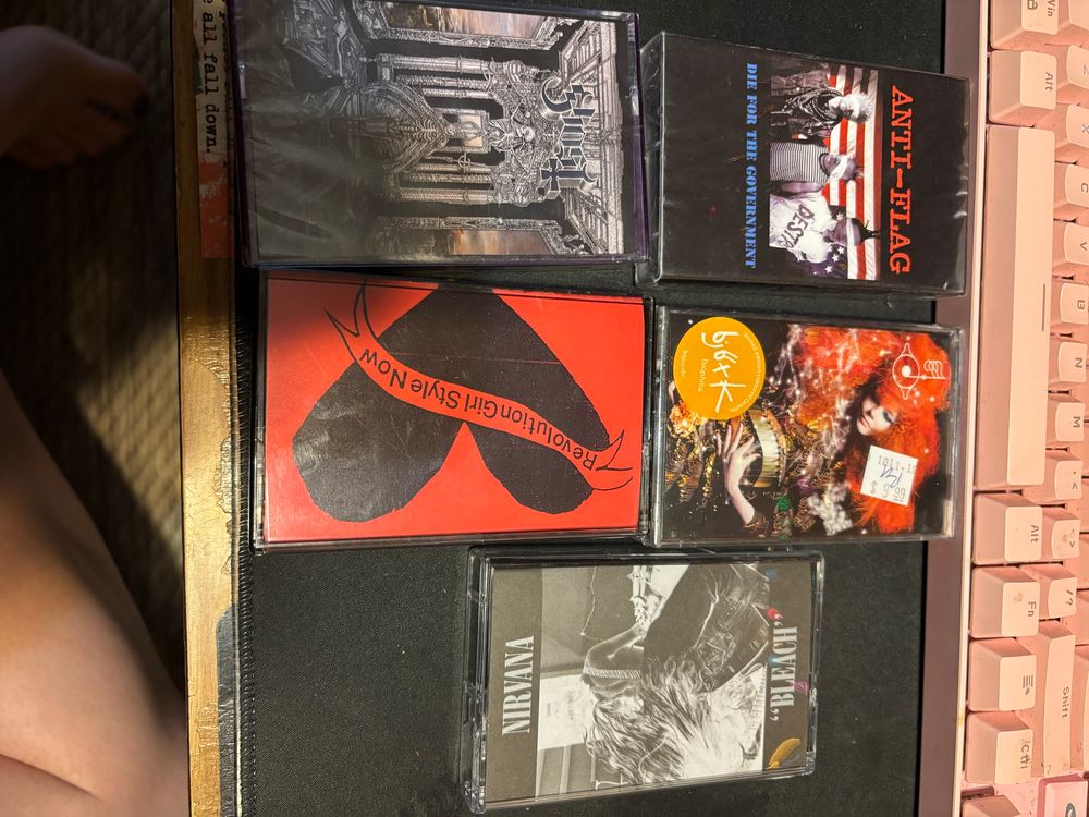 Handful of punk and metal cassettes 