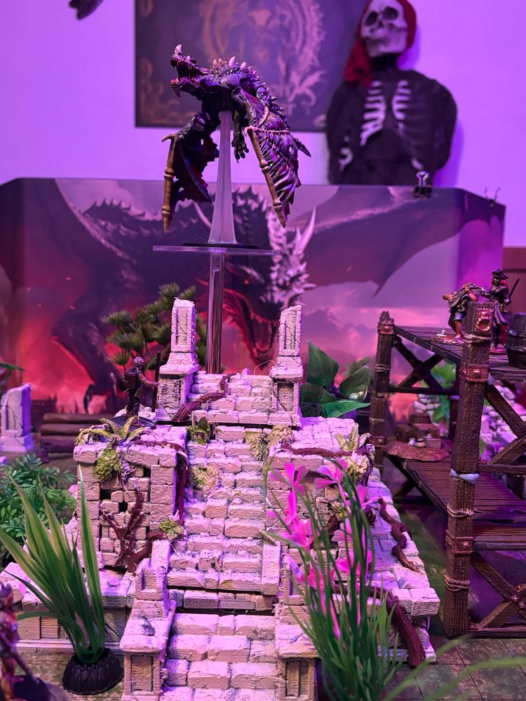 The Rotten dives down spewing necrotic fumes as he unleashes his breath weapon on the party brave enough to get close to him.