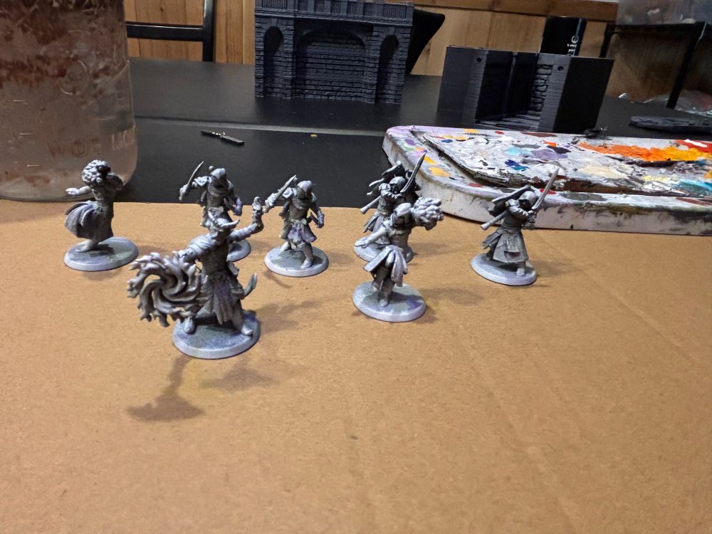 One of the final bosses and his cult.