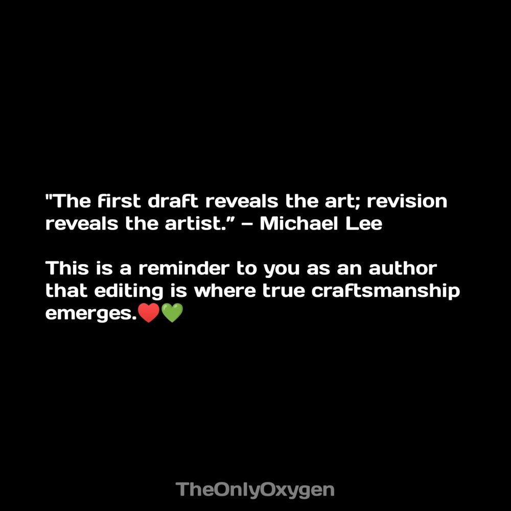 a quote praising editing