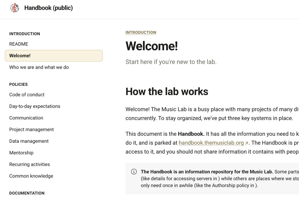 screenshot of our public handbook