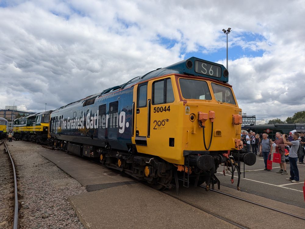 Class 50 044 in a special livery for the event