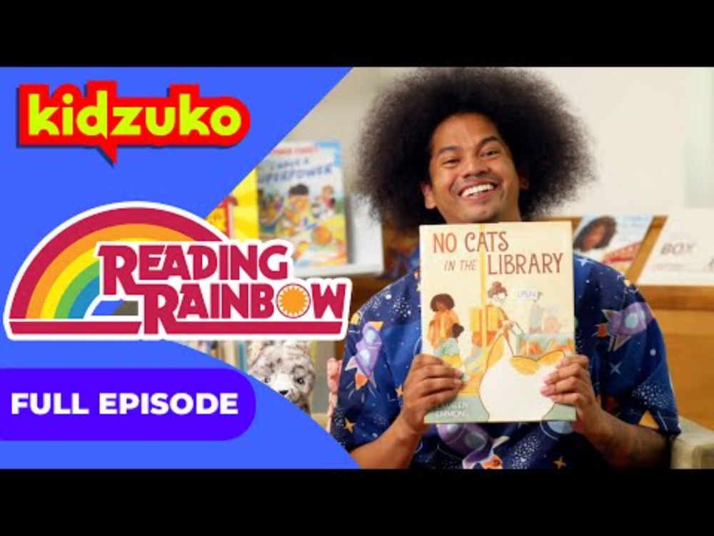 No Cats In The Library 🐱📚 | Reading Rainbow 📖 🌈 | Full Episode | @Kidzuko​