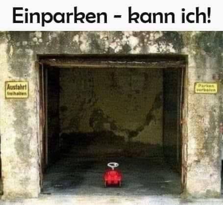 Ein Bobbycar in einer Garage Einparken - kann ich