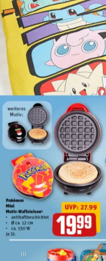 Pokemon Waffle Iron