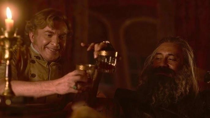 1x7. Stede and Ed toasting each other in brandy after agreeing to be Co-Captains. 