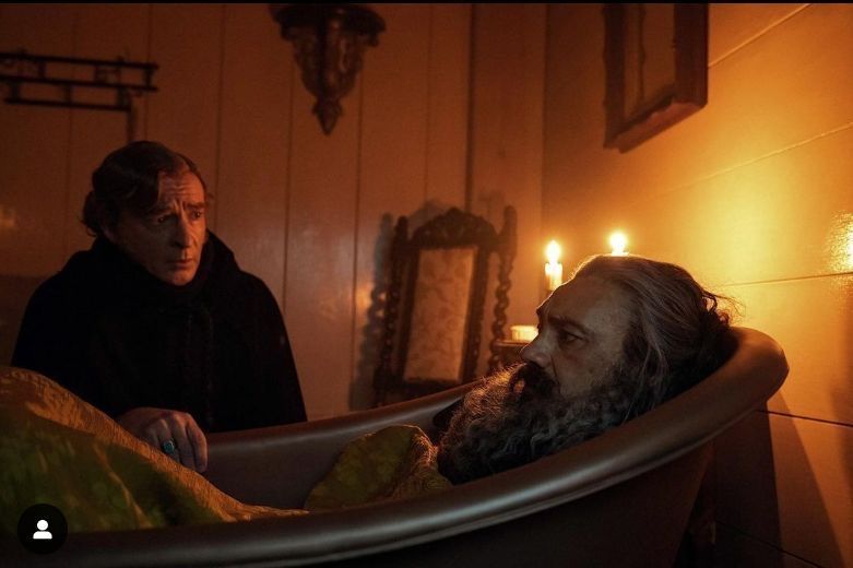 1x5 Stede comforting poor Ed (who is in the bath) who is overcome with sadness at the fact he is supposed to be murdering Stede. 