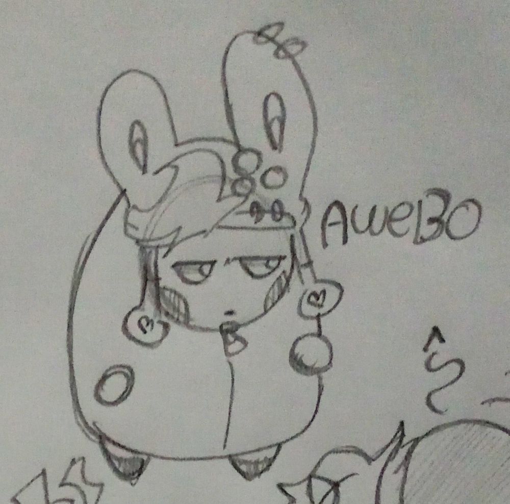 ✿ - A sketch of my friend's oc in a egg costume.
✿ - Um rascunho da oc da minha amiga em uma fantasia de ovo.