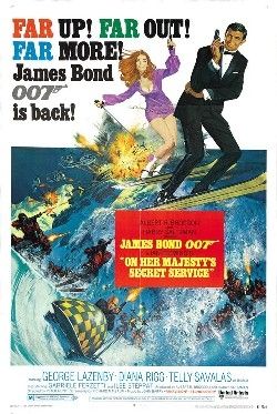 The movie poster for the James Bond film On her majesty's secret service 