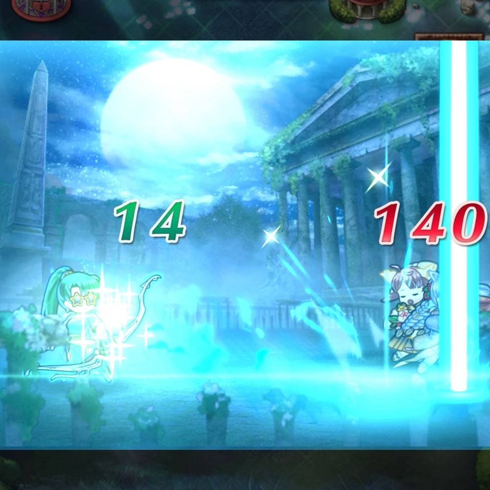 feh(fire emblem heroes) emblem lyn nuking duo heiðrun / heidrun 
