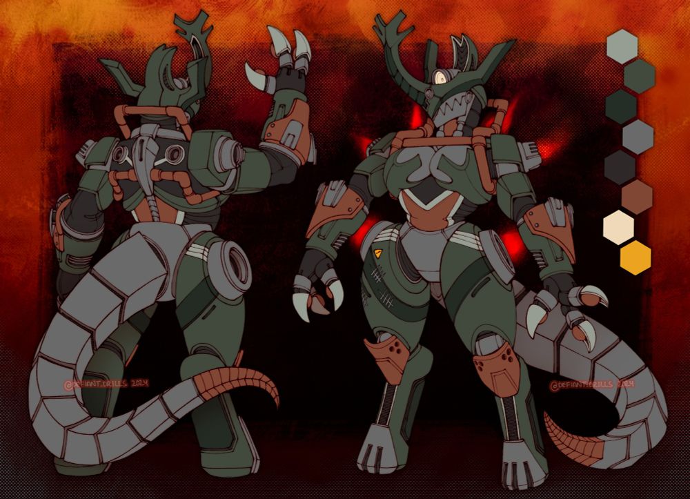 A character sheet of a mechanical bug