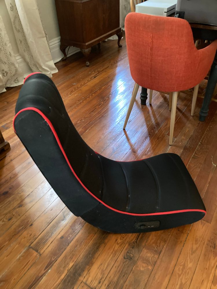 Gaming chair side view. 