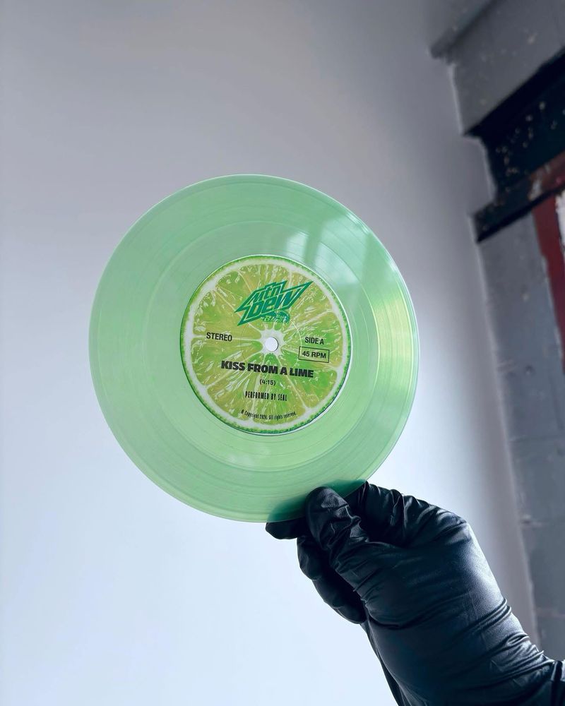 "Kiss from a Lime" by Seal, pressed as a 7" by Hellbender Vinyl (Pittsburgh, PA)