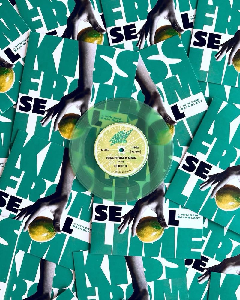 "Kiss from a Lime" by Seal, pressed as a 7" by Hellbender Vinyl (Pittsburgh, PA)