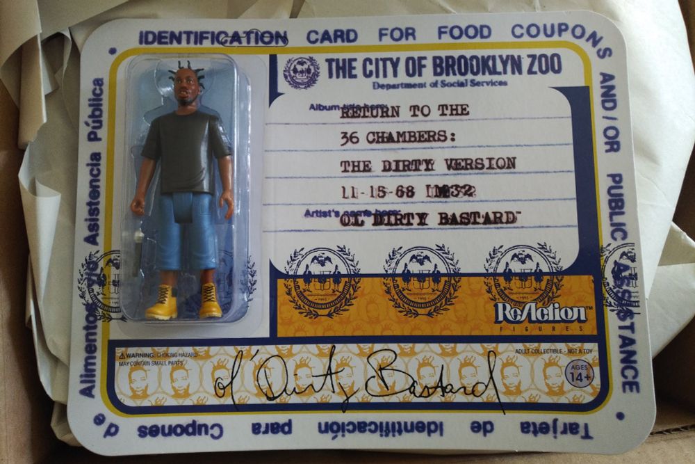 Reaction figure of Wu Tang Clan rapper Ol Dirty Bastard 