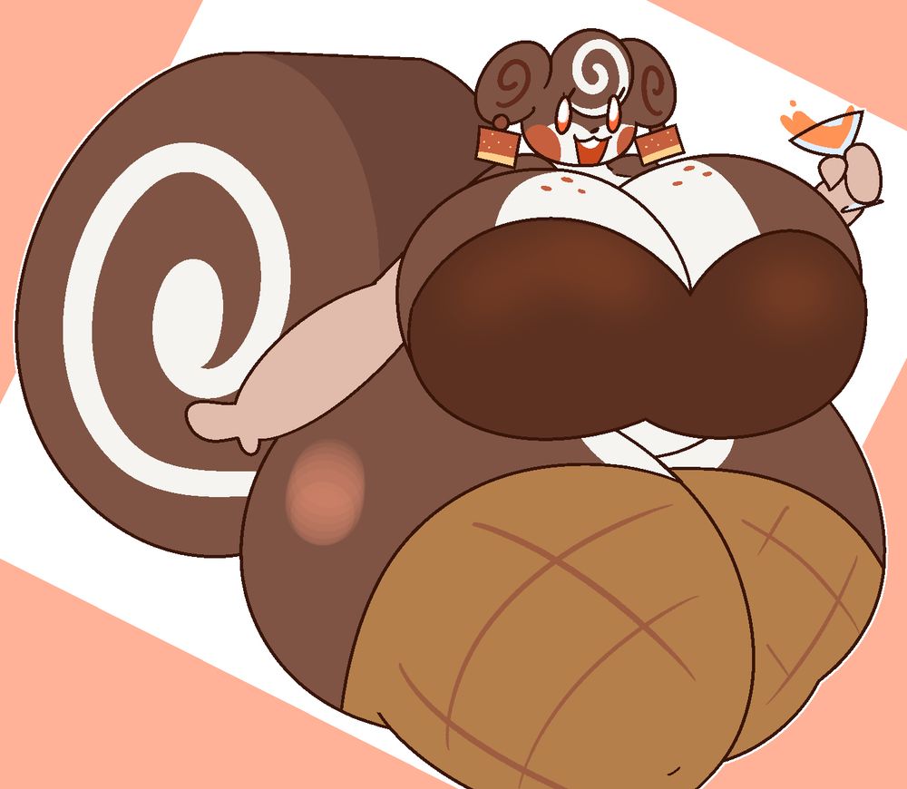 Portait of Mocha, voluptuous chocolate swirl squirrel