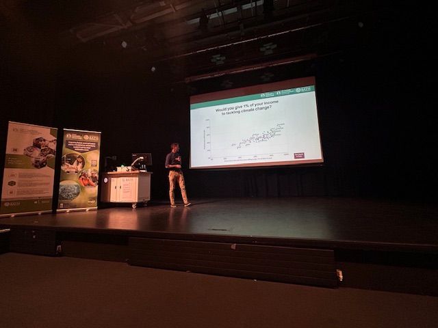 Dr Sam Hampton presents his research on public and business engagement for climate action