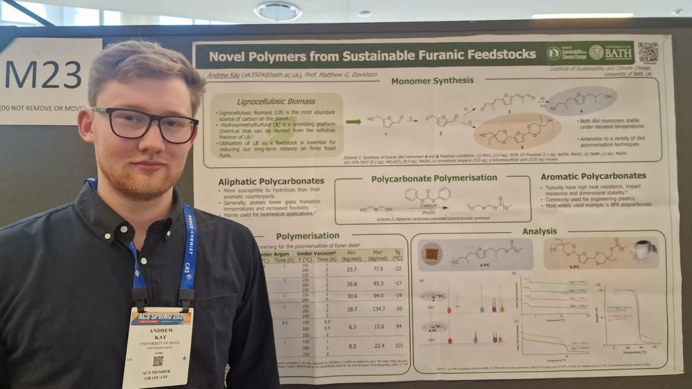 Andrew Kay standing in front of his research poster