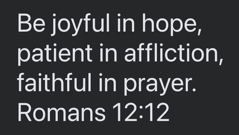 Text of Romans 12:12 in the Bible