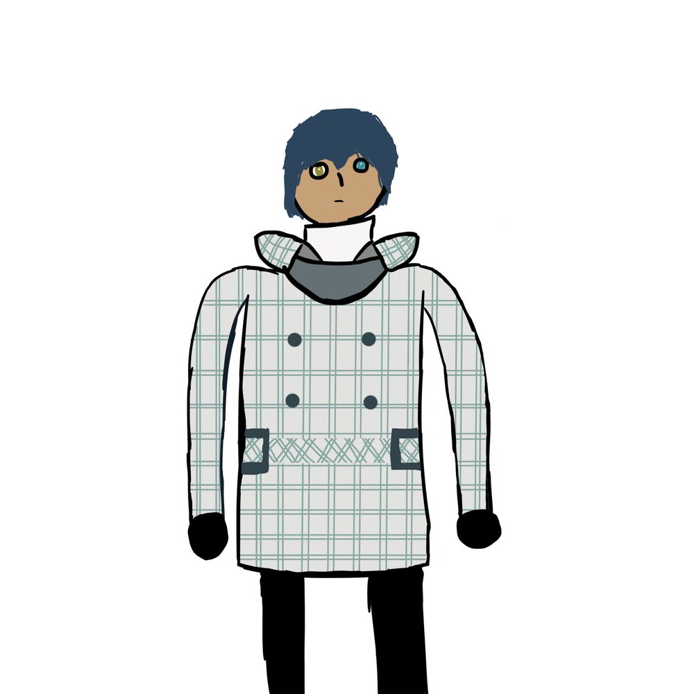 A silly little drawing of John Metaphor, the protagonist of Metaphor ReFantazio.