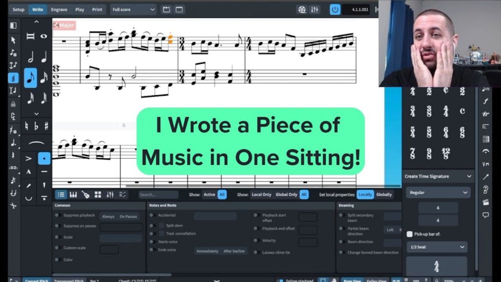 I wrote a piece of music in one sitting.  Here's how it went!