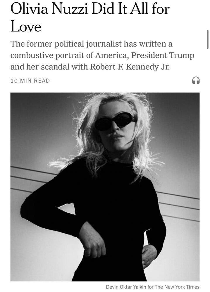 Olivia Nuzzi Did It All for Love
The former political journalist has written a combustive portrait of America, President Trump and her scandal with Robert F. Kennedy Jr.
