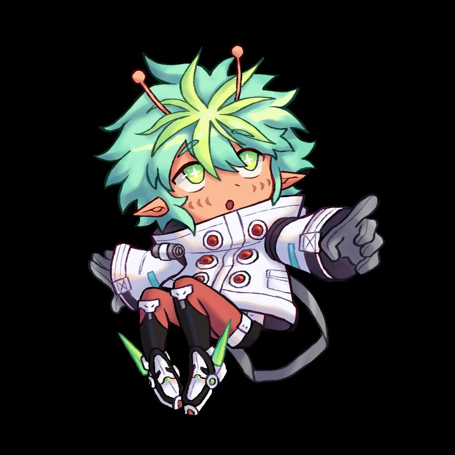 A chibi of an alien named Nonola in a space suit.