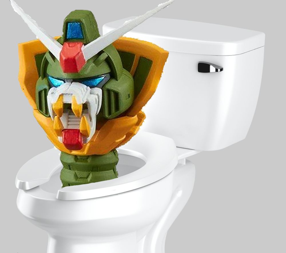 Skibidi gundam head