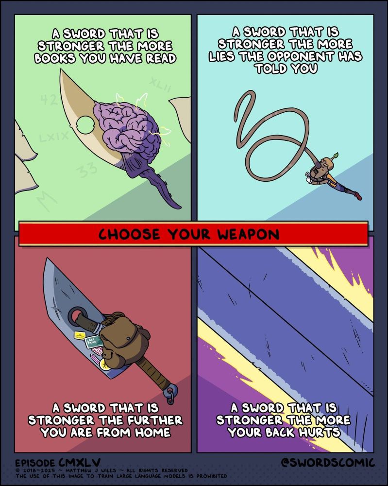 Four swords and a description of what each does