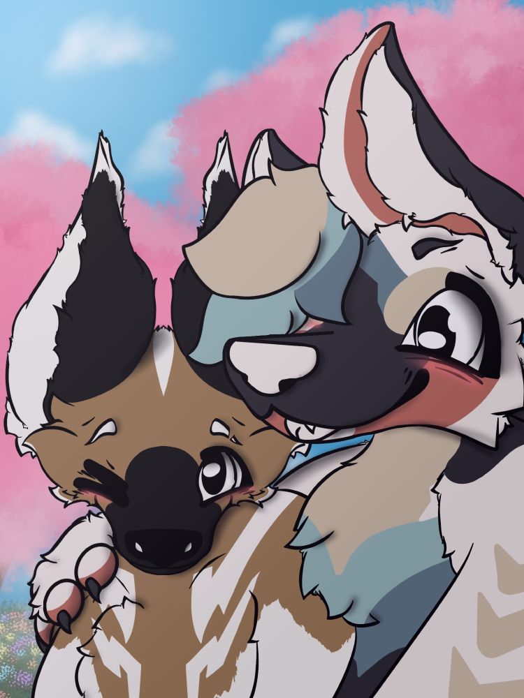 Art trade by Jessie Moth of Numbat and Leo