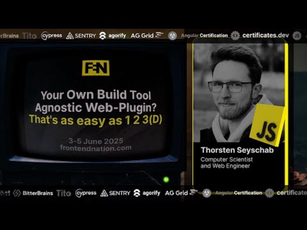 Frontend Nation 2025: Your Own Build Tool Agnostic Web-Plugin? Easy as 1 2 3(D) by Thorsten Seyschab