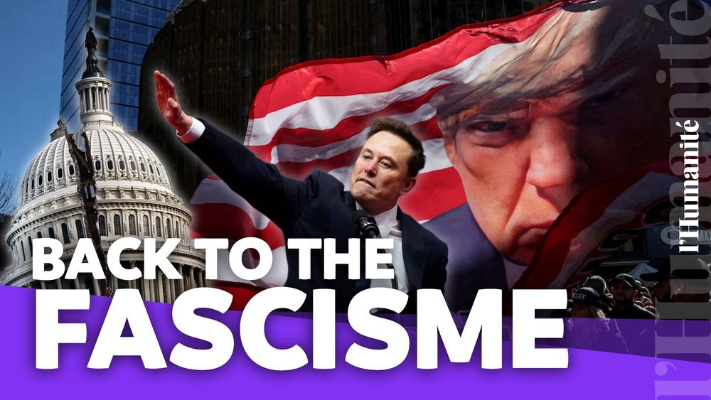 Miniature YouTube
Titre : Back to the fascisme
Image : le capitole cassé, Elon Musk qui fait un salut nazi et un drapeau américain avec le visage de Donald Trump
