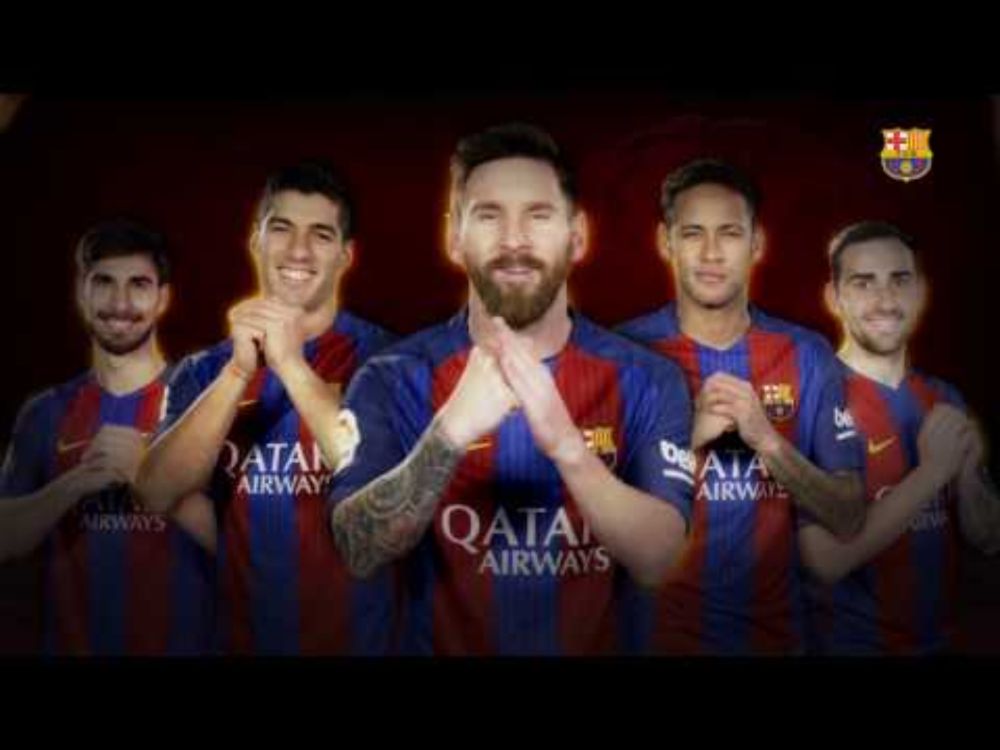 Los jugadores del FC Barcelona felicitan el Año Nuevo Chino