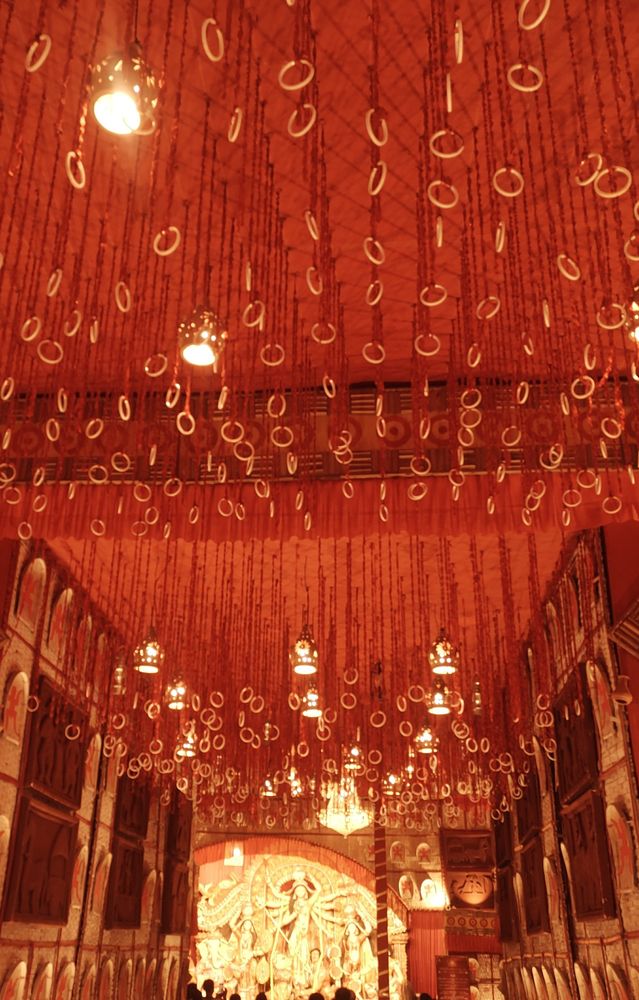 The entrance to a Durga Puja Pandal