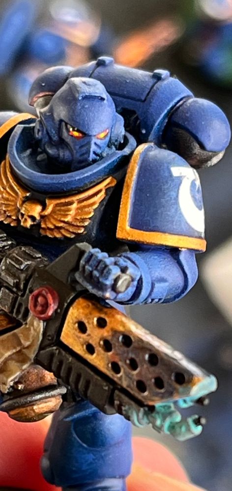Close up of Infernus Marine with Pyreblaster