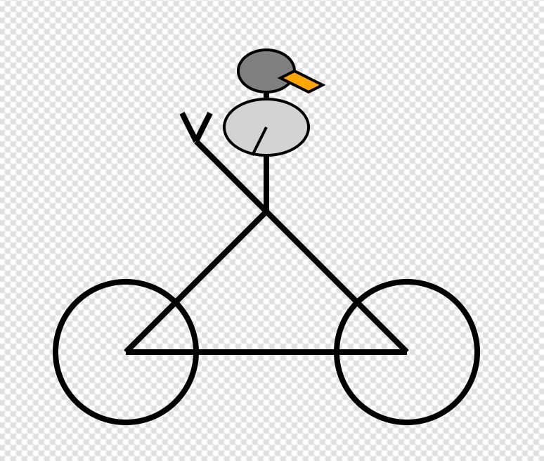 o3-mini's SVG rendition of a pelican riding a bicycle.