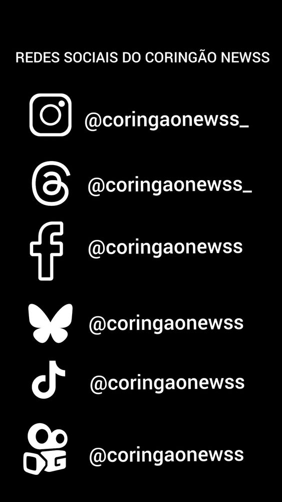 Redes sociais do coringão newss 💫🚀, vão lá seguir fiel 🏴🏳️🦅