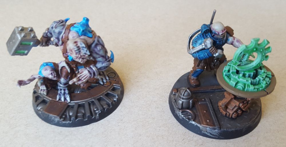 Abominant and Nexos, this is the best picture of these two and the Abominant is still out of focus and I'm too lazy to get the model out and take a new picture