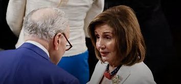 Pelosi just told off Schumer for supporting the Trump and Speaker Johnson CR.