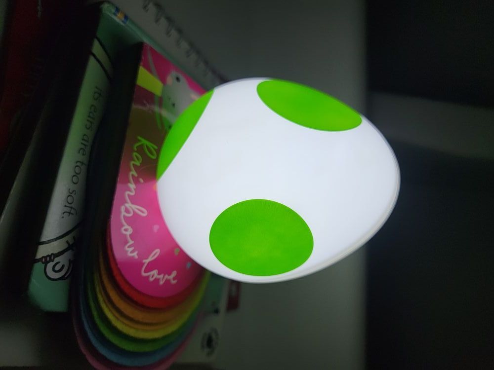a glowing Yoshi's egg nightlight